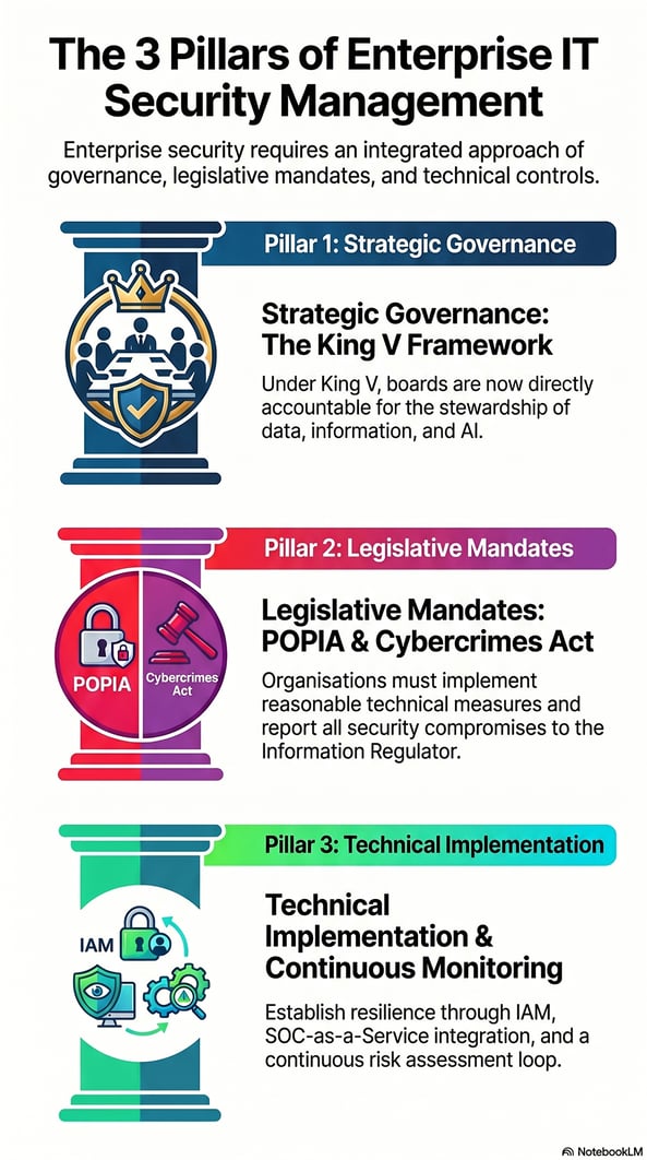 Enterprise IT Security Management Pillars
